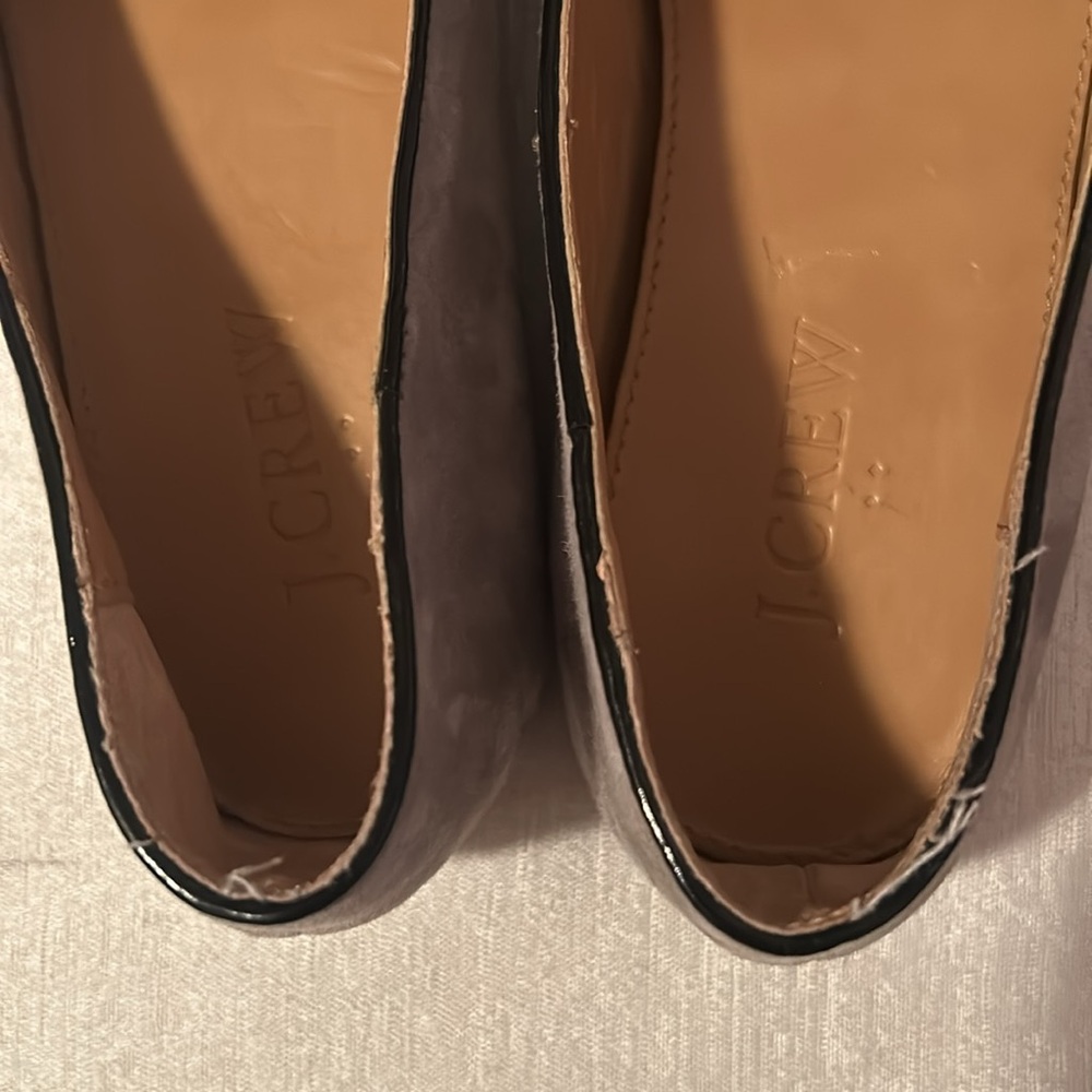J.Crew ‘Addie’ Styled Women’s Gray Loafers Suede Slip On Flat Shoes Size 8 - Picture 12 of 14